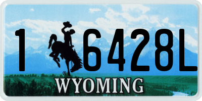 WY license plate 16428L