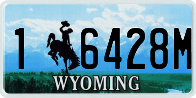 WY license plate 16428M