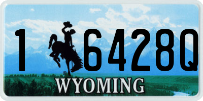WY license plate 16428Q