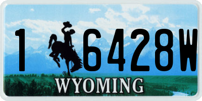 WY license plate 16428W