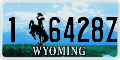 WY license plate 16428Z
