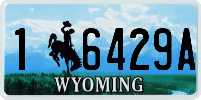 WY license plate 16429A