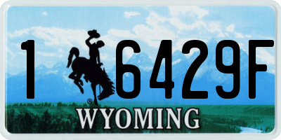 WY license plate 16429F