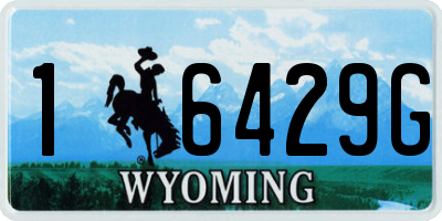 WY license plate 16429G