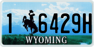 WY license plate 16429H