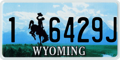 WY license plate 16429J