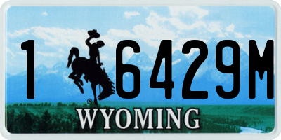 WY license plate 16429M