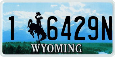 WY license plate 16429N