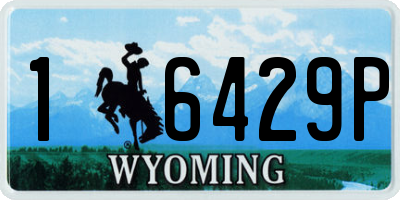WY license plate 16429P