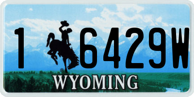 WY license plate 16429W
