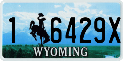 WY license plate 16429X