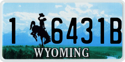 WY license plate 16431B
