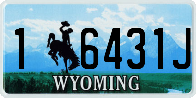 WY license plate 16431J