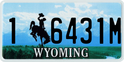 WY license plate 16431M