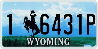 WY license plate 16431P