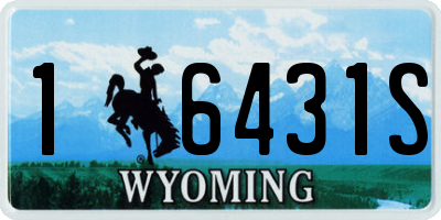 WY license plate 16431S
