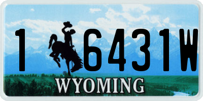 WY license plate 16431W
