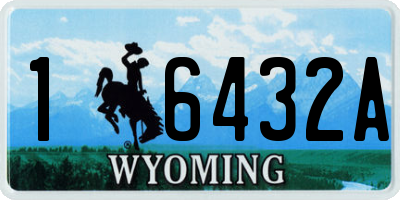 WY license plate 16432A