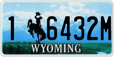 WY license plate 16432M