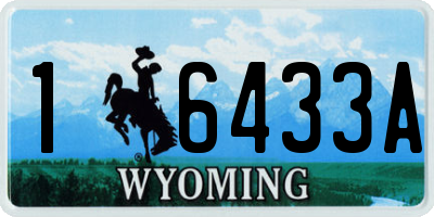 WY license plate 16433A