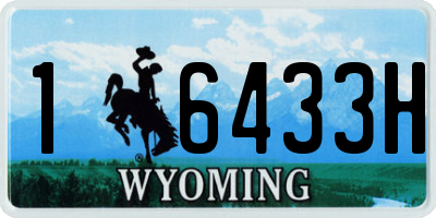 WY license plate 16433H