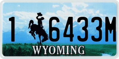 WY license plate 16433M