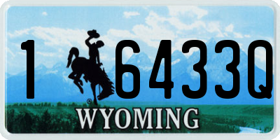 WY license plate 16433Q