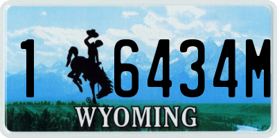 WY license plate 16434M