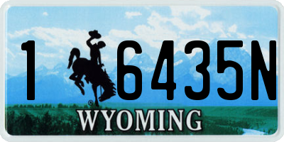 WY license plate 16435N