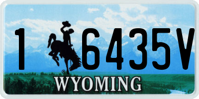 WY license plate 16435V