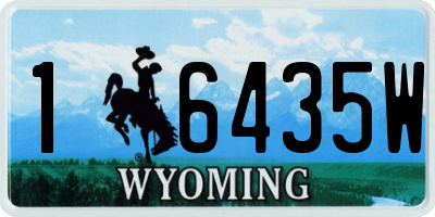 WY license plate 16435W