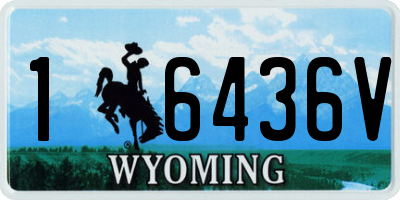 WY license plate 16436V