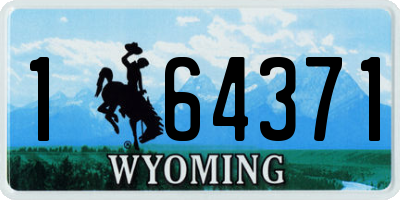 WY license plate 164371