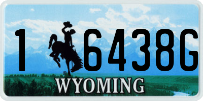 WY license plate 16438G