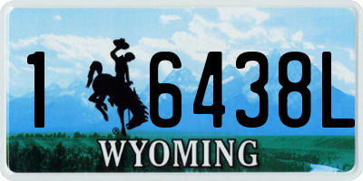 WY license plate 16438L