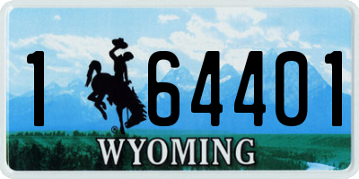 WY license plate 164401
