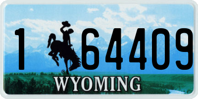WY license plate 164409