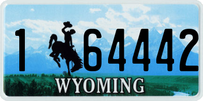 WY license plate 164442