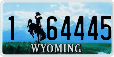 WY license plate 164445