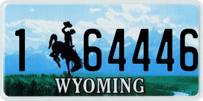 WY license plate 164446