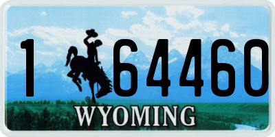 WY license plate 164460