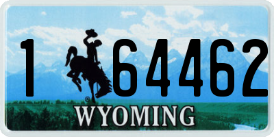 WY license plate 164462