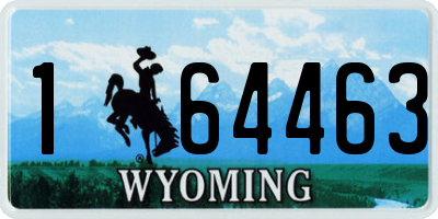 WY license plate 164463