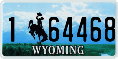 WY license plate 164468