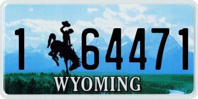 WY license plate 164471