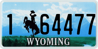 WY license plate 164477