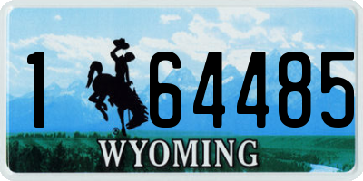 WY license plate 164485