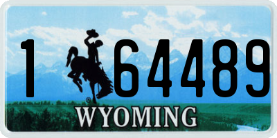 WY license plate 164489