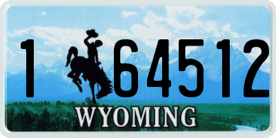 WY license plate 164512