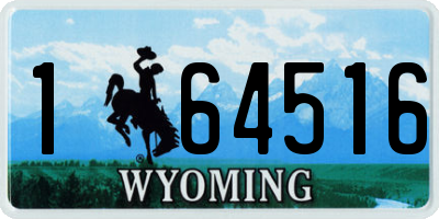 WY license plate 164516